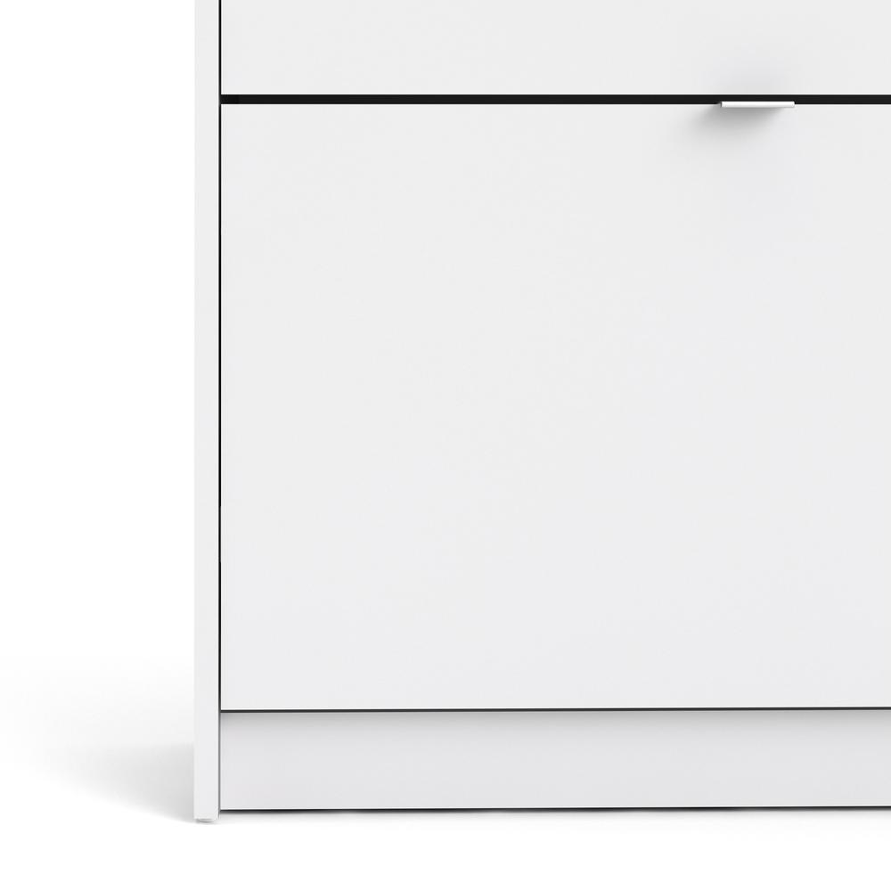 Bright 2 Drawer Shoe Cabinet, White. Picture 5