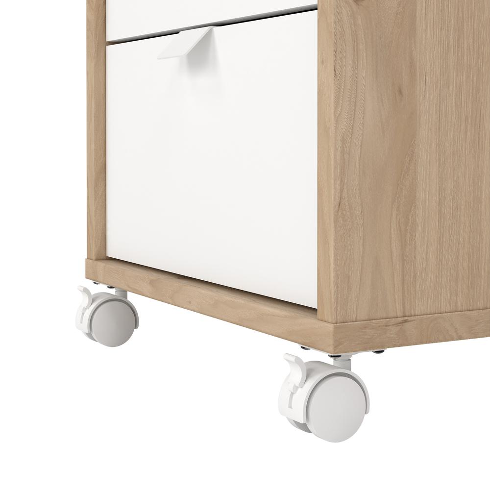 Sign 3 Drawer Mobile Cabinet, Jackson Hickory/White. Picture 8