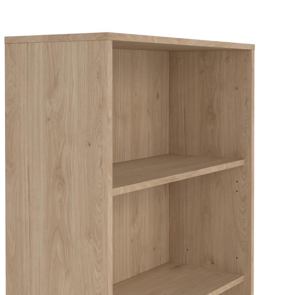 Adjustable 3 Shelf Bookcase, Open Storage Home Office Bookshelf, Jackson Hickory. Picture 6