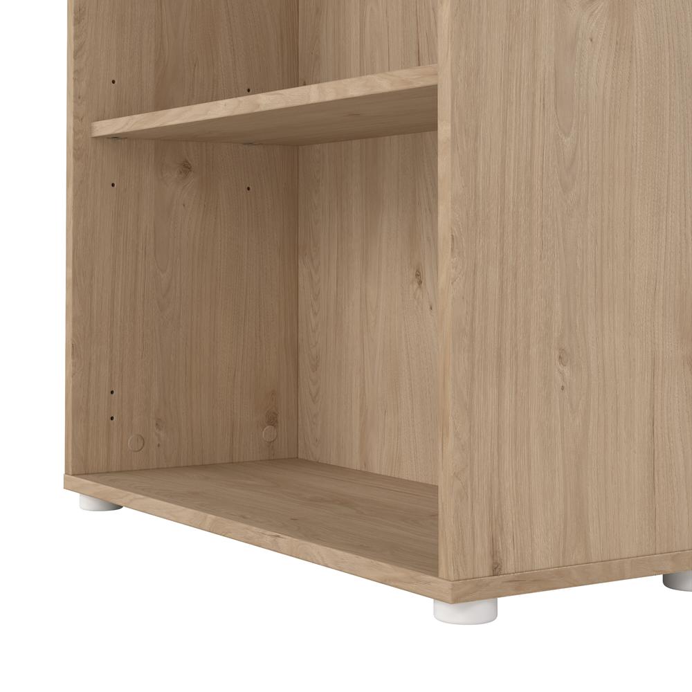 Adjustable 3 Shelf Bookcase, Open Storage Home Office Bookshelf, Jackson Hickory. Picture 3