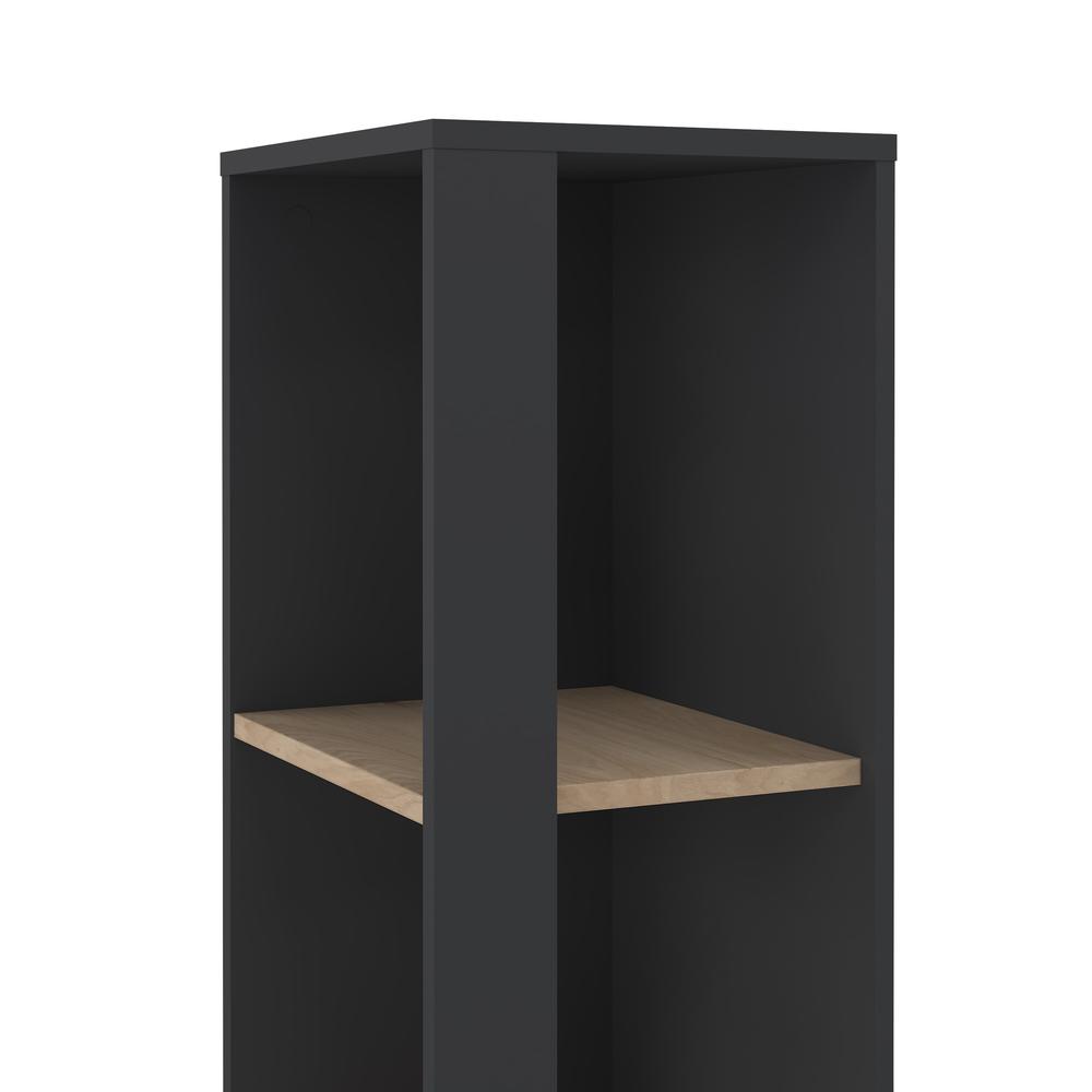 Sign Open Narrow 5 Shelf Boockase, Matte Grey/Jackson Hickory. Picture 4