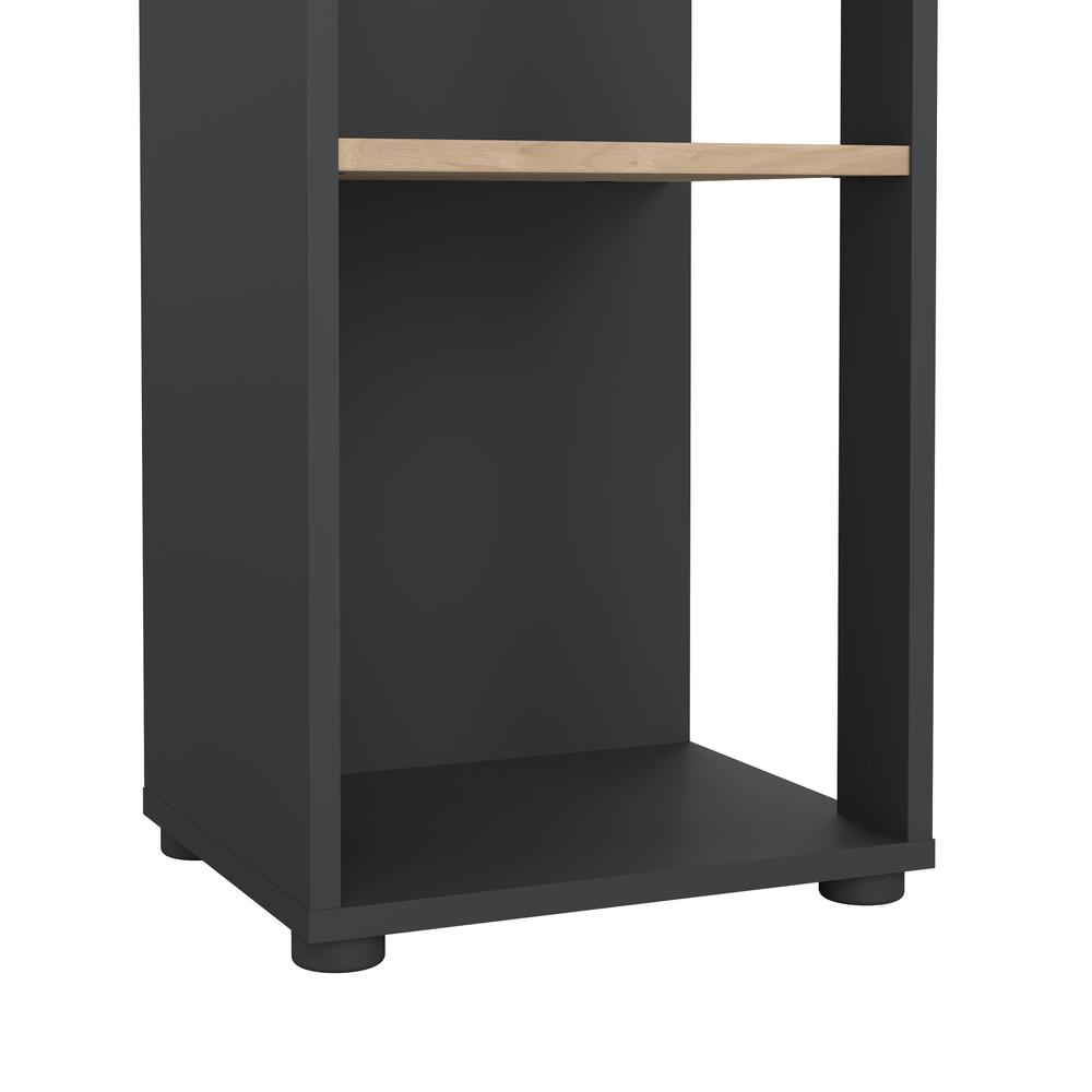 Sign Open Narrow 5 Shelf Boockase, Matte Grey/Jackson Hickory. Picture 5