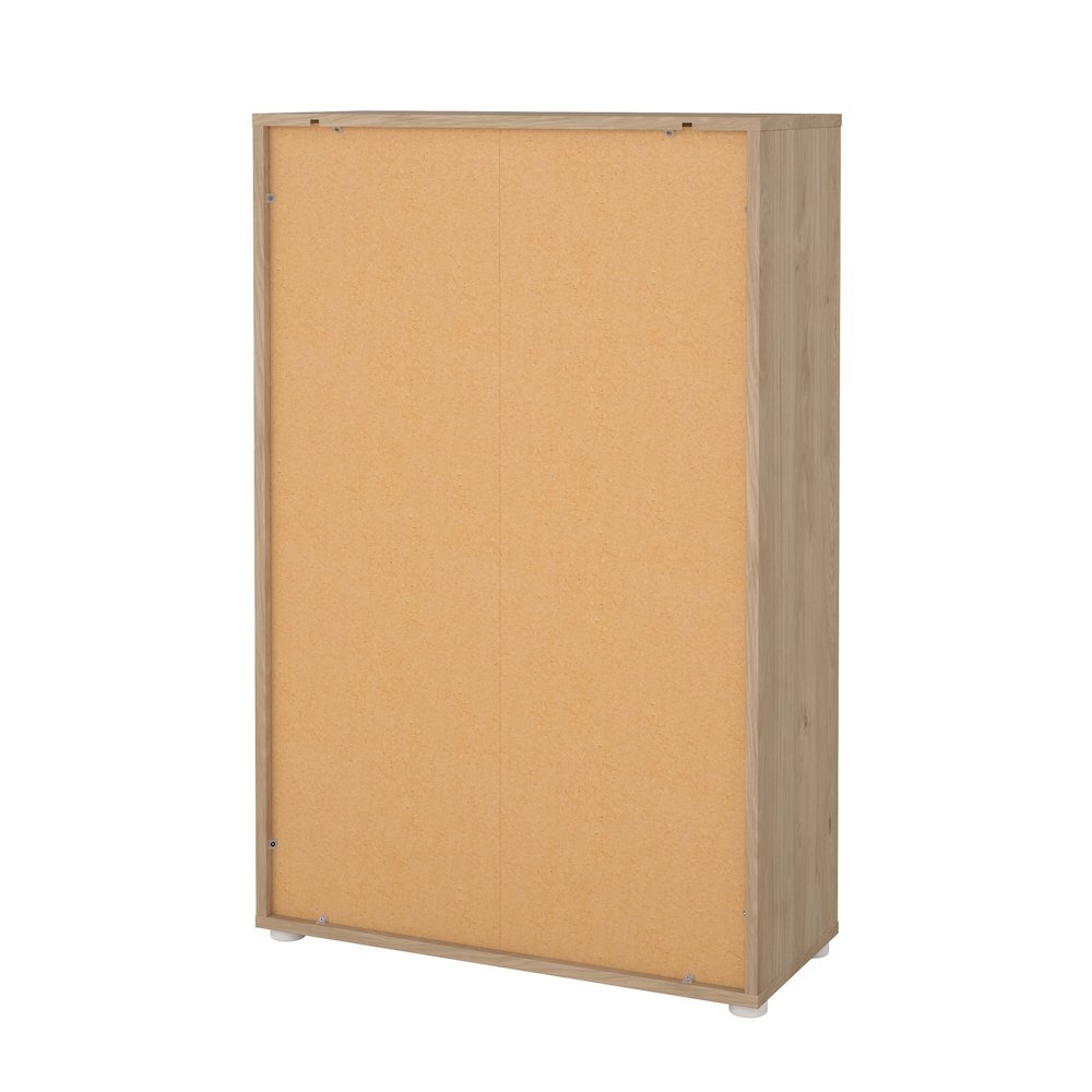 Adjustable 3 Shelf Bookcase with 2 Doors, Open Storage Home Office Bookshelf. Picture 5