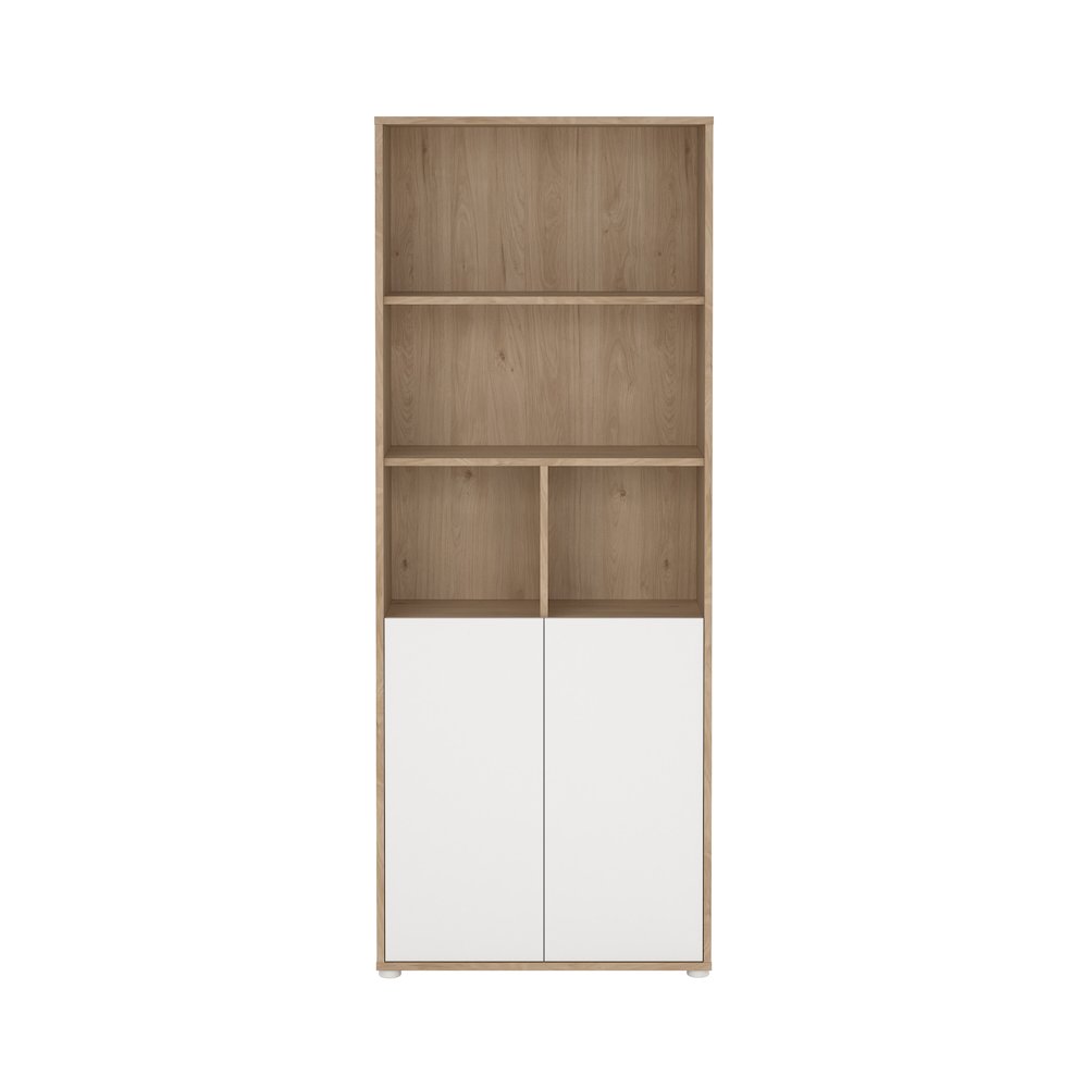6 Shelf Boockase with 2 Doors, Home Office Storage. Picture 1