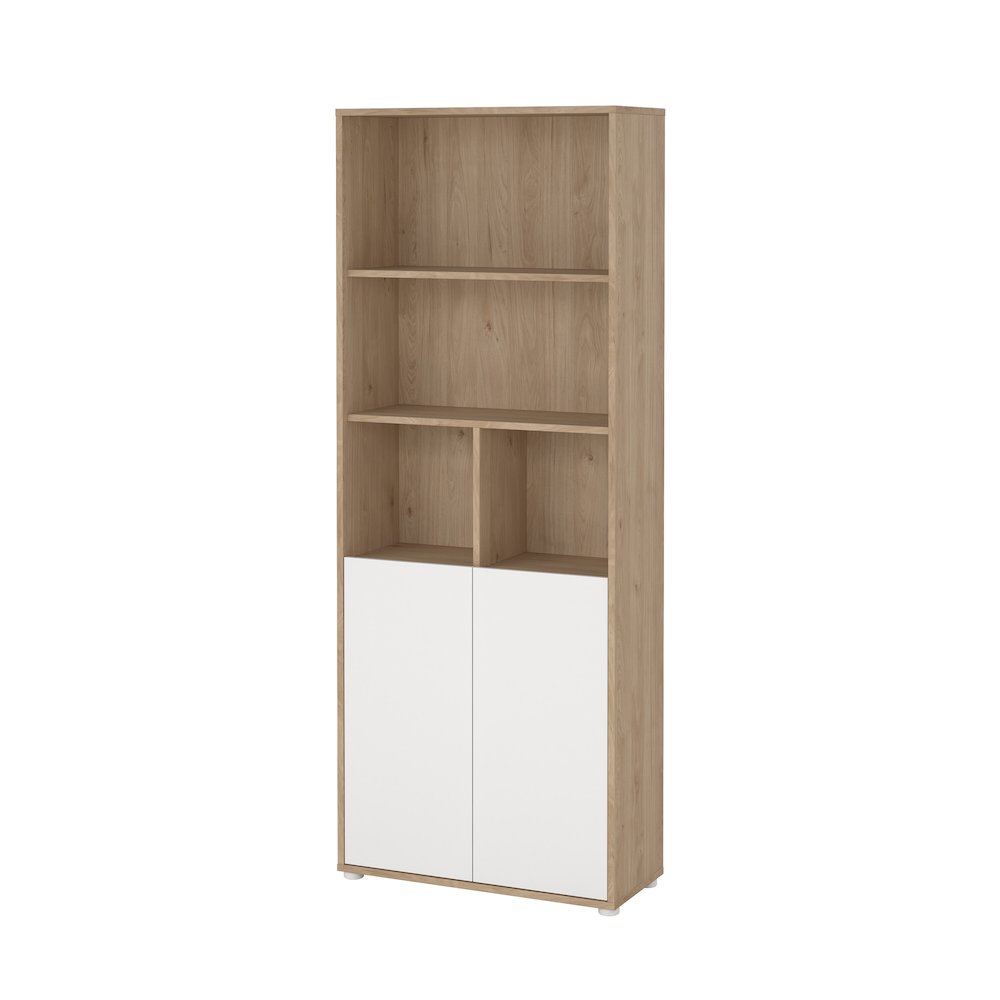 6 Shelf Boockase with 2 Doors, Home Office Storage. Picture 2
