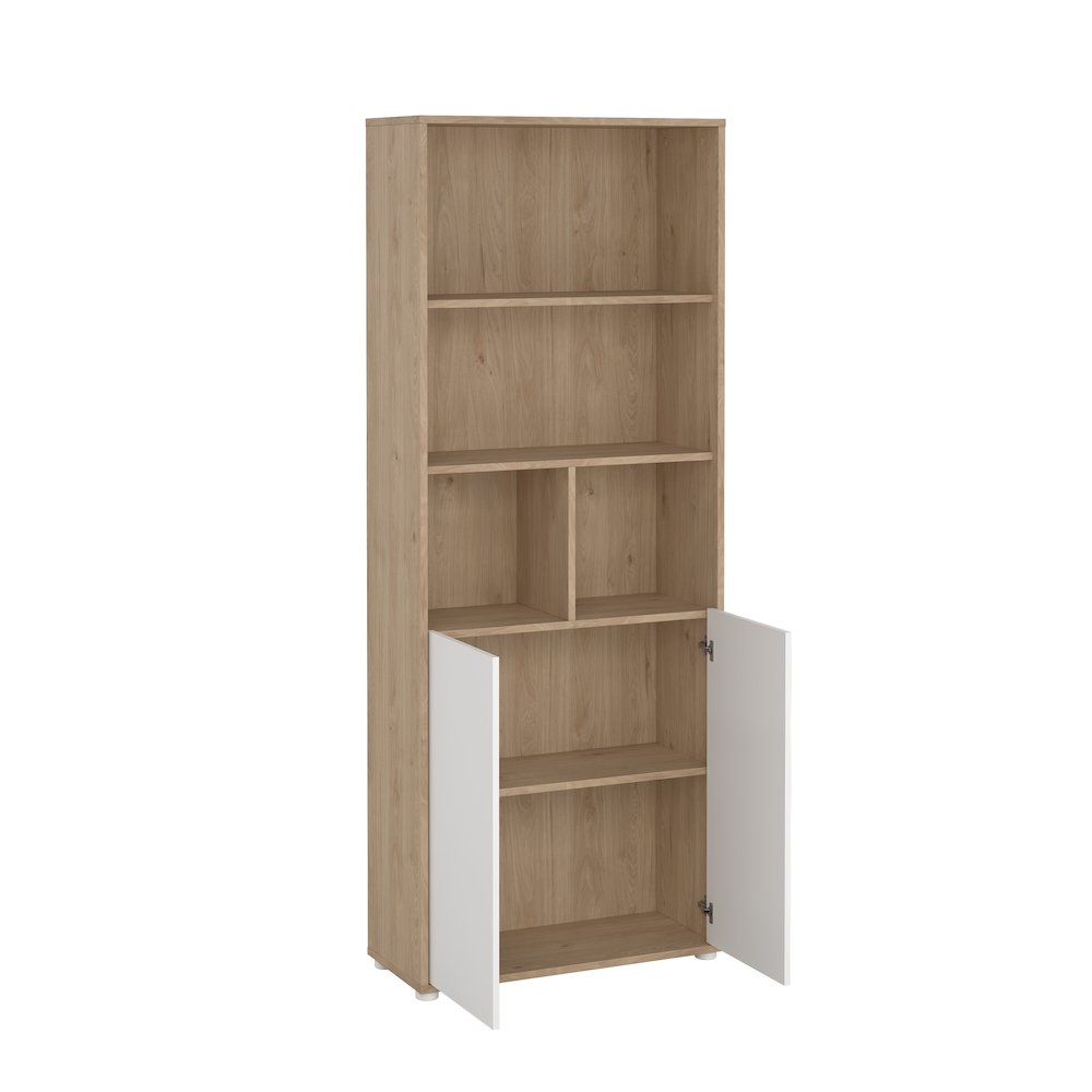 6 Shelf Boockase with 2 Doors, Home Office Storage. Picture 4