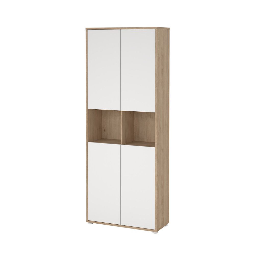 6 Shelf Boockase with 4 Doors, Home Office Storage. Picture 2