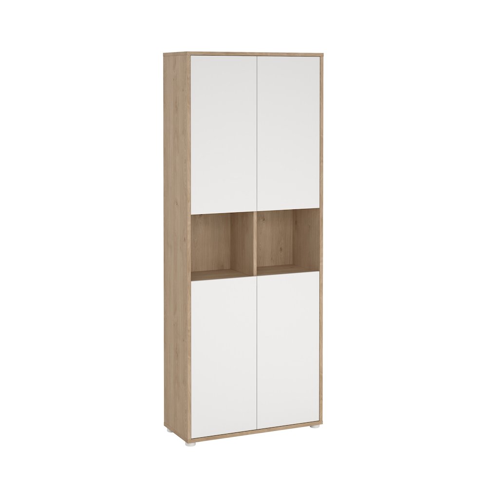 6 Shelf Boockase with 4 Doors, Home Office Storage. Picture 4