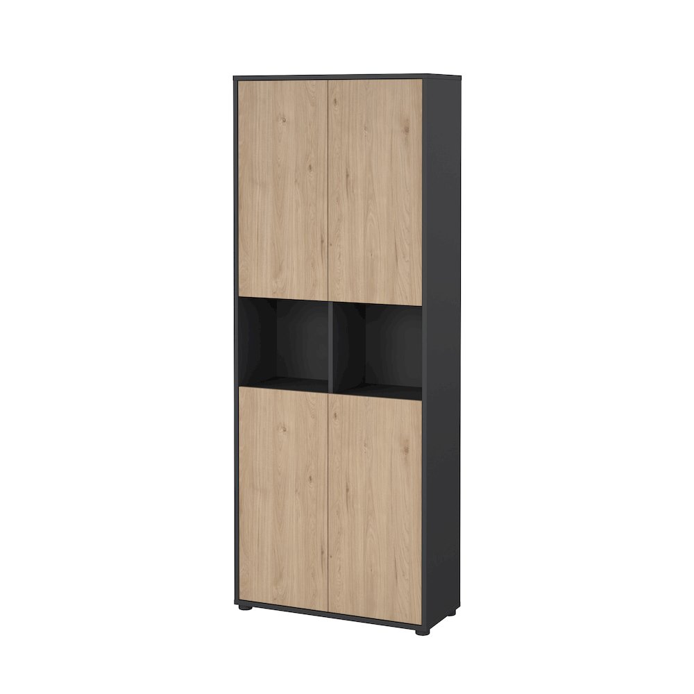 6 Shelf Boockase with 4 Doors, Home Office Storage. Picture 2