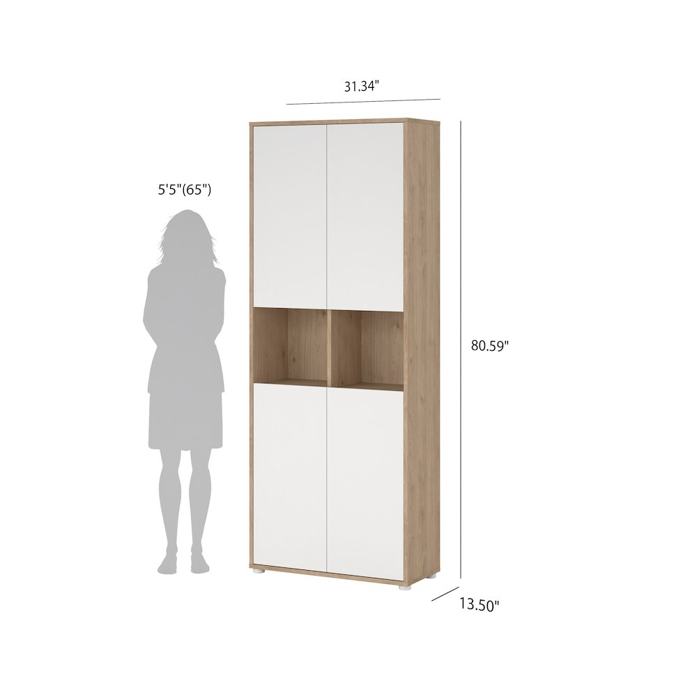 6 Shelf Boockase with 4 Doors, Home Office Storage. Picture 13