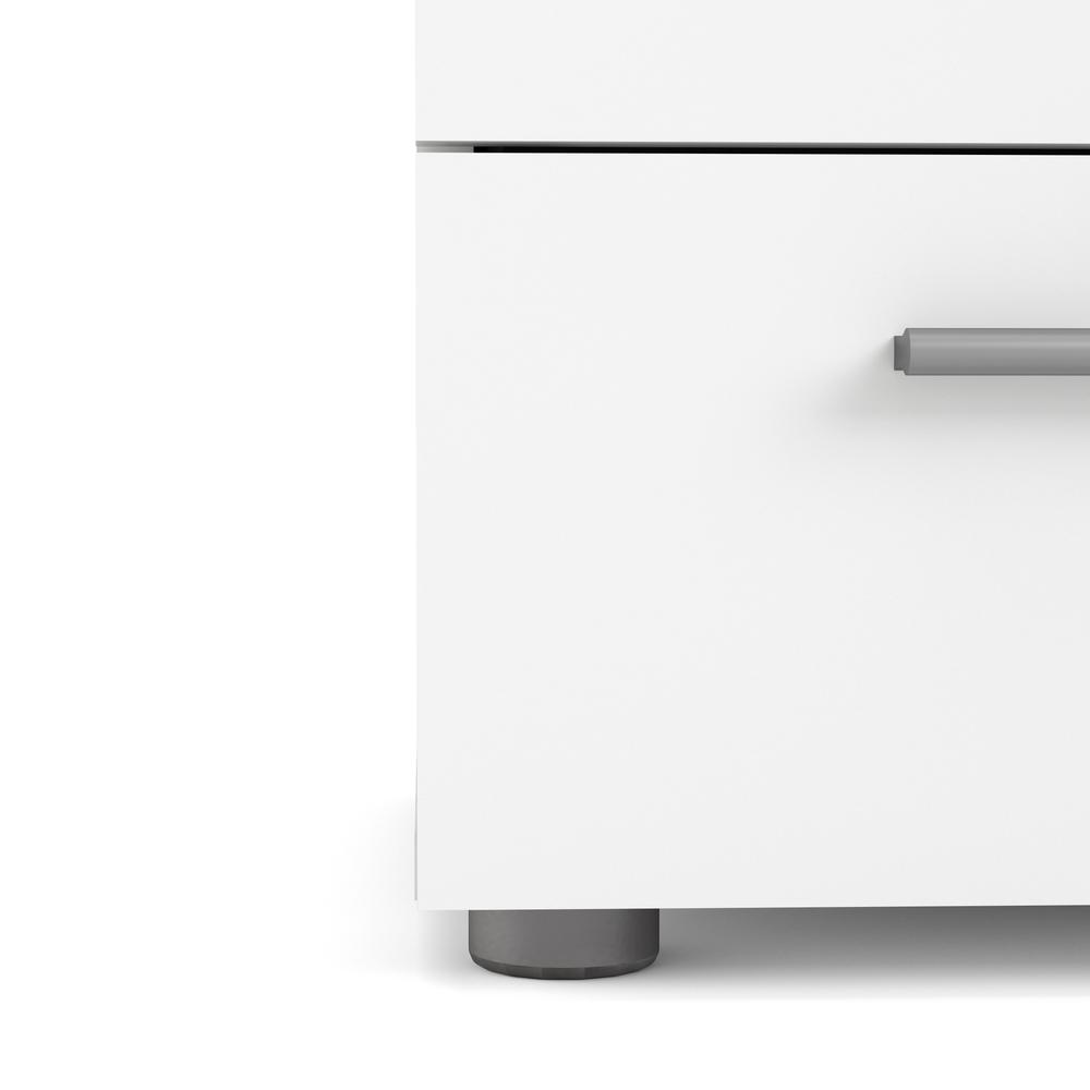 Austin 2 Drawer Nightstand, White. Picture 5