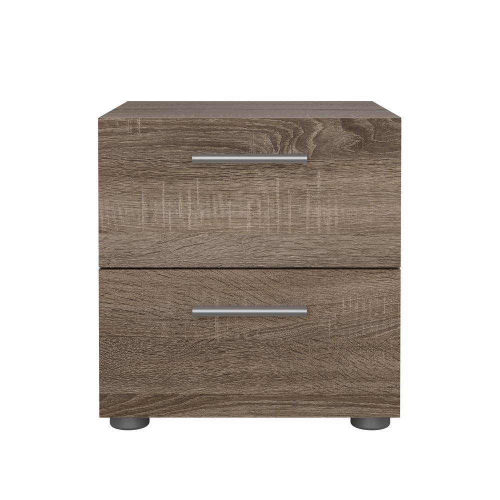 Austin 2 Drawer Nightstand, Truffle Oak. Picture 2