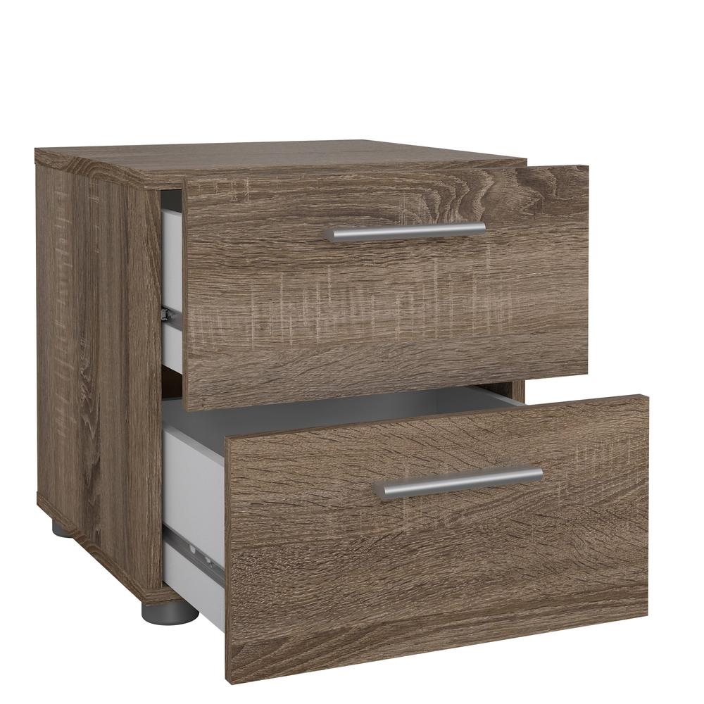 Austin 2 Drawer Nightstand, Truffle Oak. Picture 4