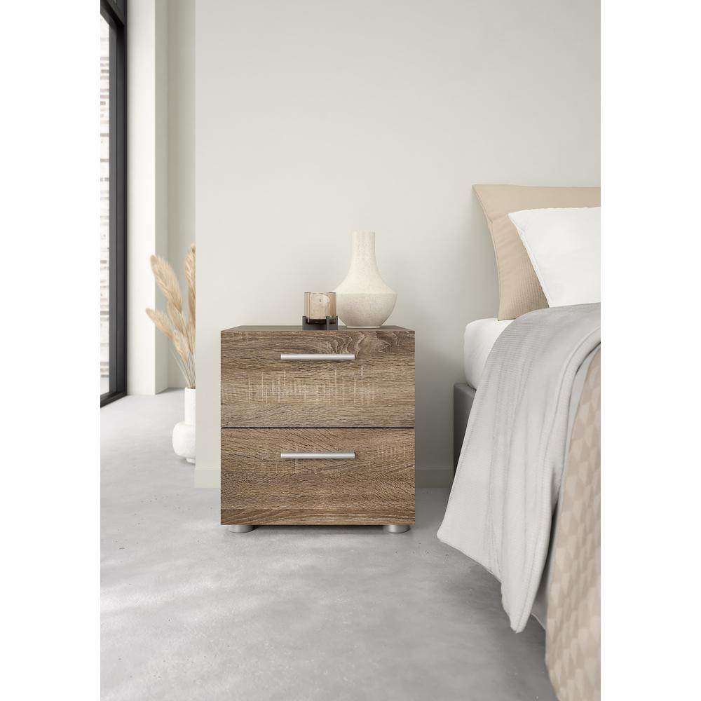 Austin 2 Drawer Nightstand, Truffle Oak. Picture 11