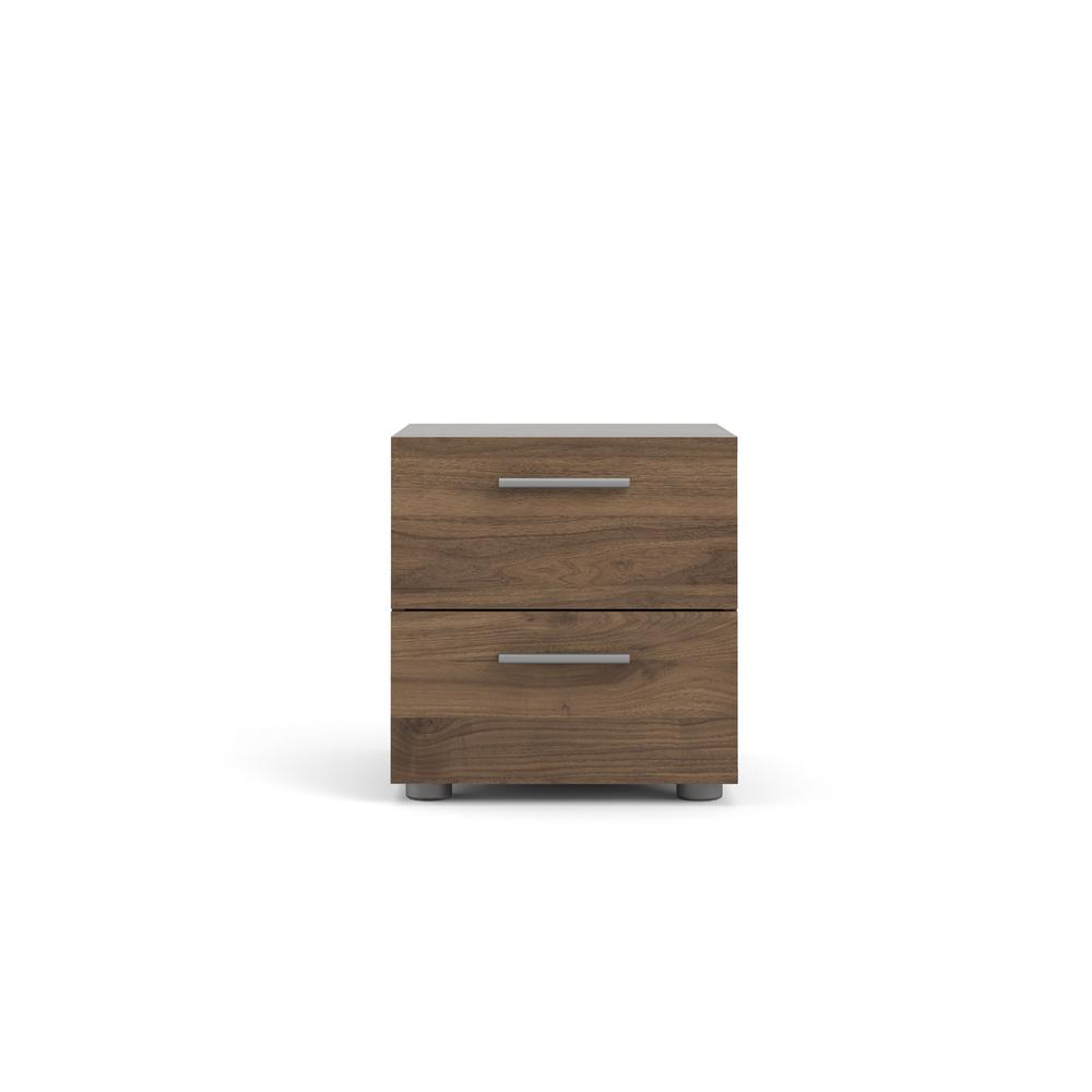 Austin 2 Drawer Nightstand, Walnut. Picture 1