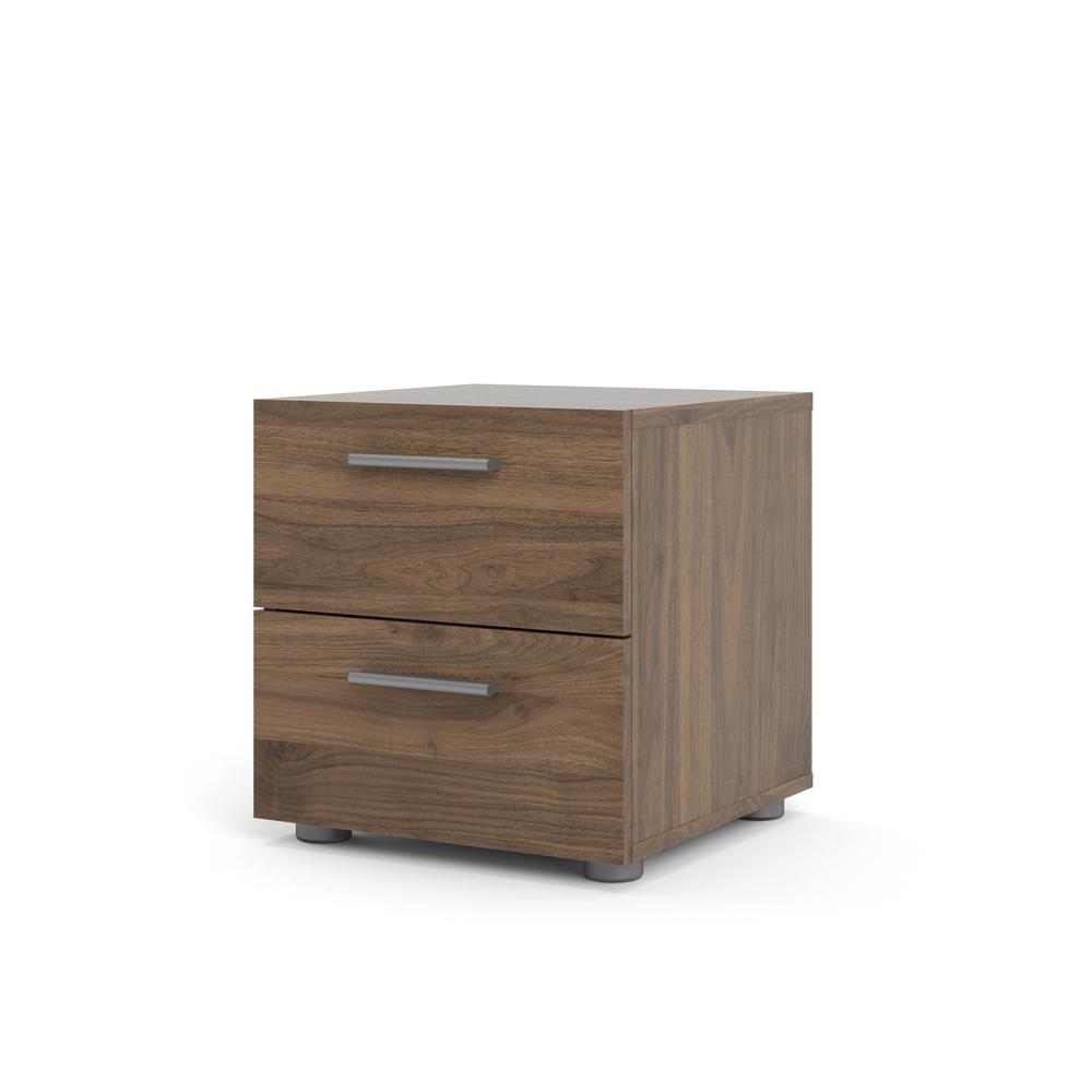 Austin 2 Drawer Nightstand, Walnut. Picture 3