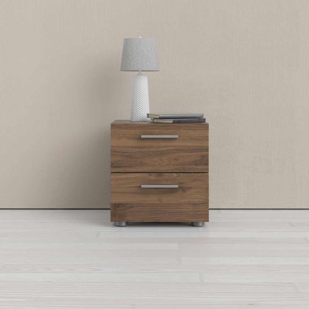 Austin 2 Drawer Nightstand, Walnut. Picture 4