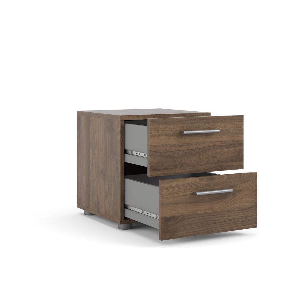 Austin 2 Drawer Nightstand, Walnut. Picture 5