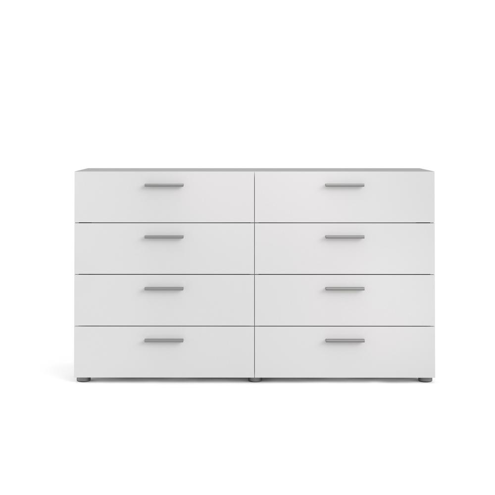Austin 8 Drawer Double Dresser, White. Picture 4