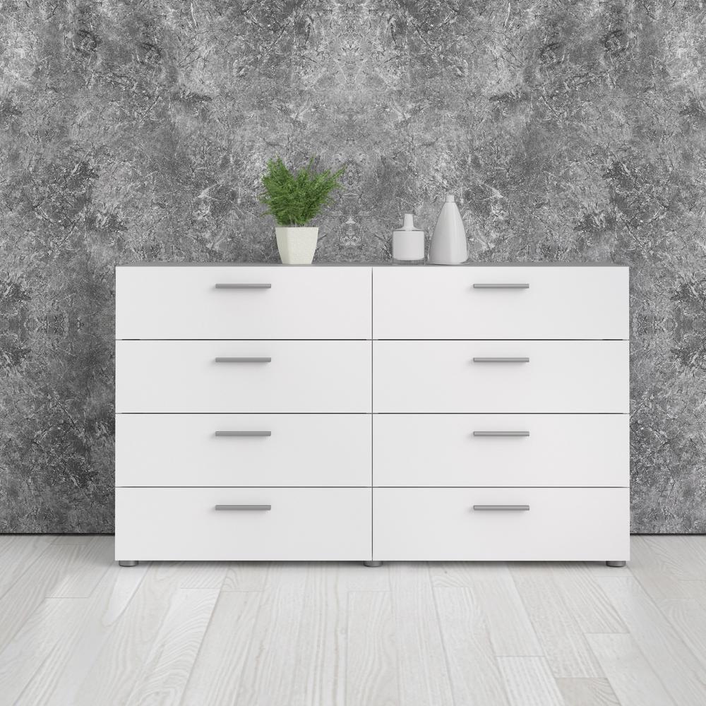 Austin 8 Drawer Double Dresser, White. Picture 10
