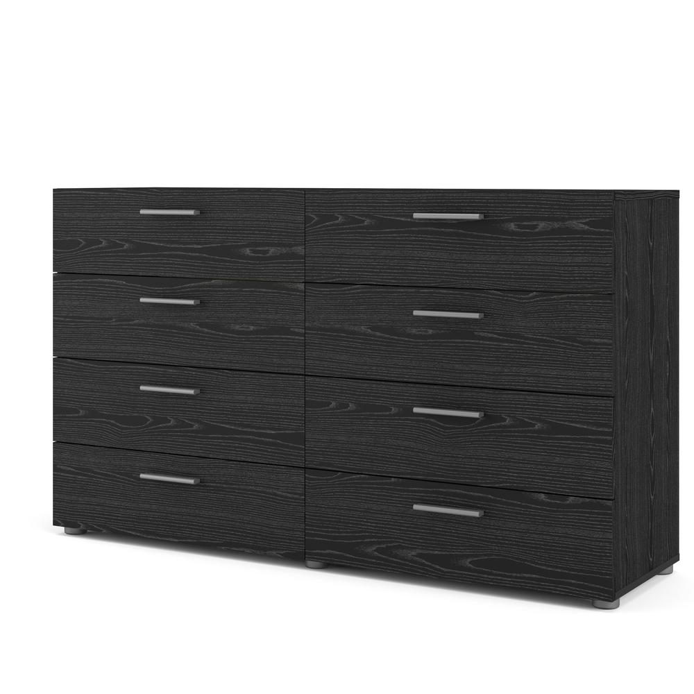 Austin 8 Drawer Double Dresser, Black Woodgrain. Picture 2