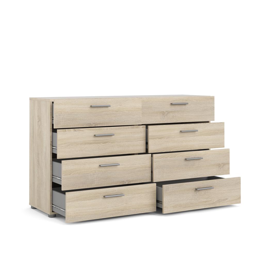 Austin 8 Drawer Double Dresser, Oak Structure. Picture 17