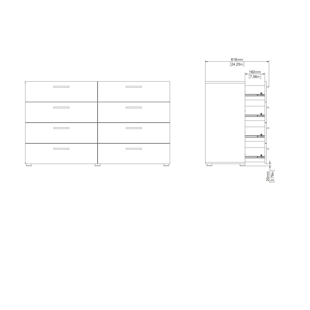 Pepe 8 Drawer Double Dresser, Jackson Hickory. Picture 4