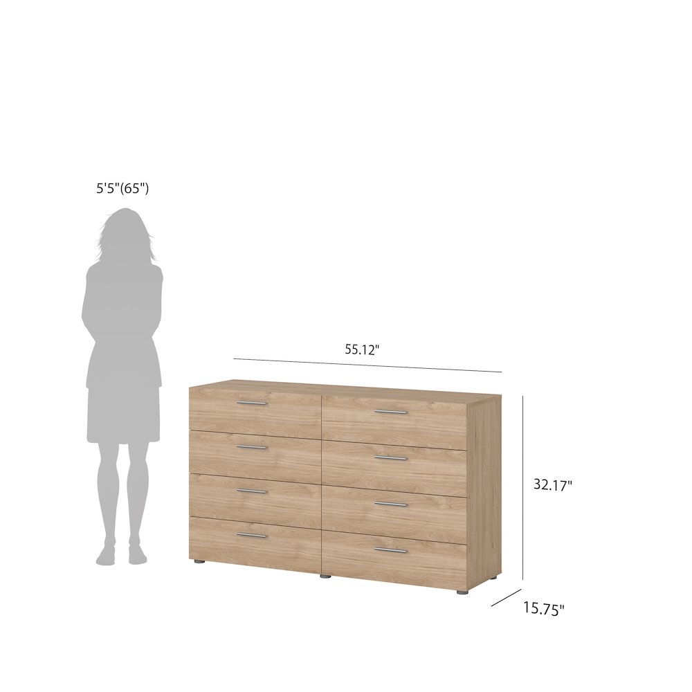 Pepe 8 Drawer Double Dresser, Jackson Hickory. Picture 12