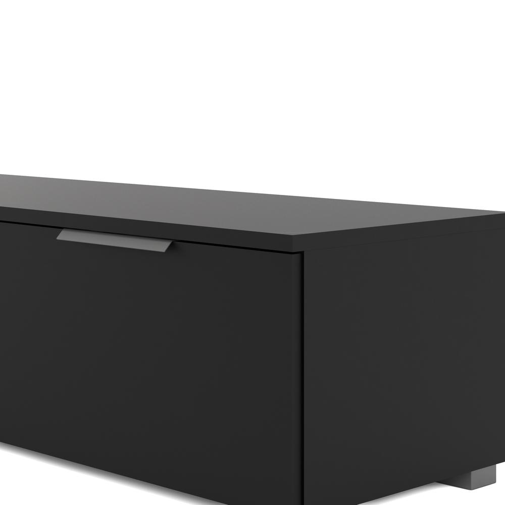 2 Drawer 2 Shelf TV Stand Black Matte. Picture 7