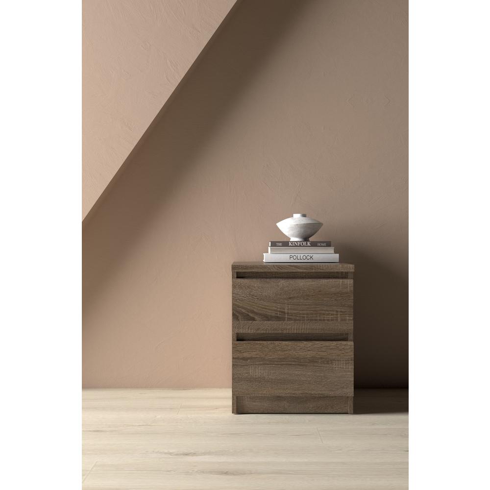 Scottsdale 2 Drawer Nightstand, Truffle Oak. Picture 12