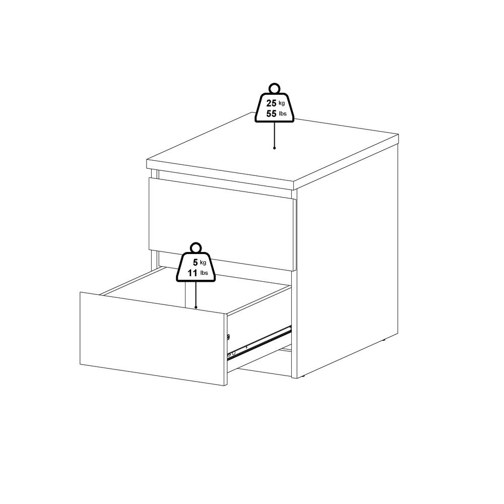 Scottsdale 2 Drawer Nightstand, Truffle Oak. Picture 11