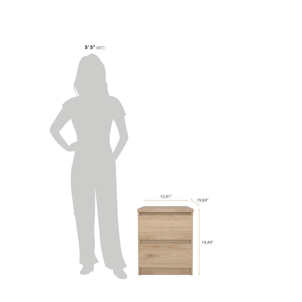 Scottsdale 2 Drawer Nightstand, Jackson Hickory. Picture 12