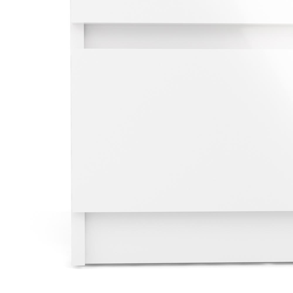 2 Drawer Nightstand White High Gloss. Picture 6