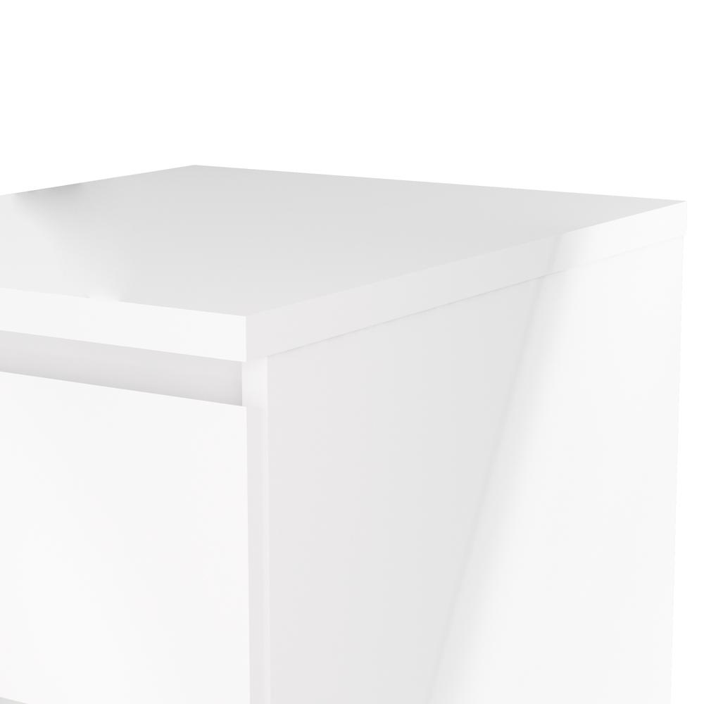 2 Drawer Nightstand White High Gloss. Picture 7