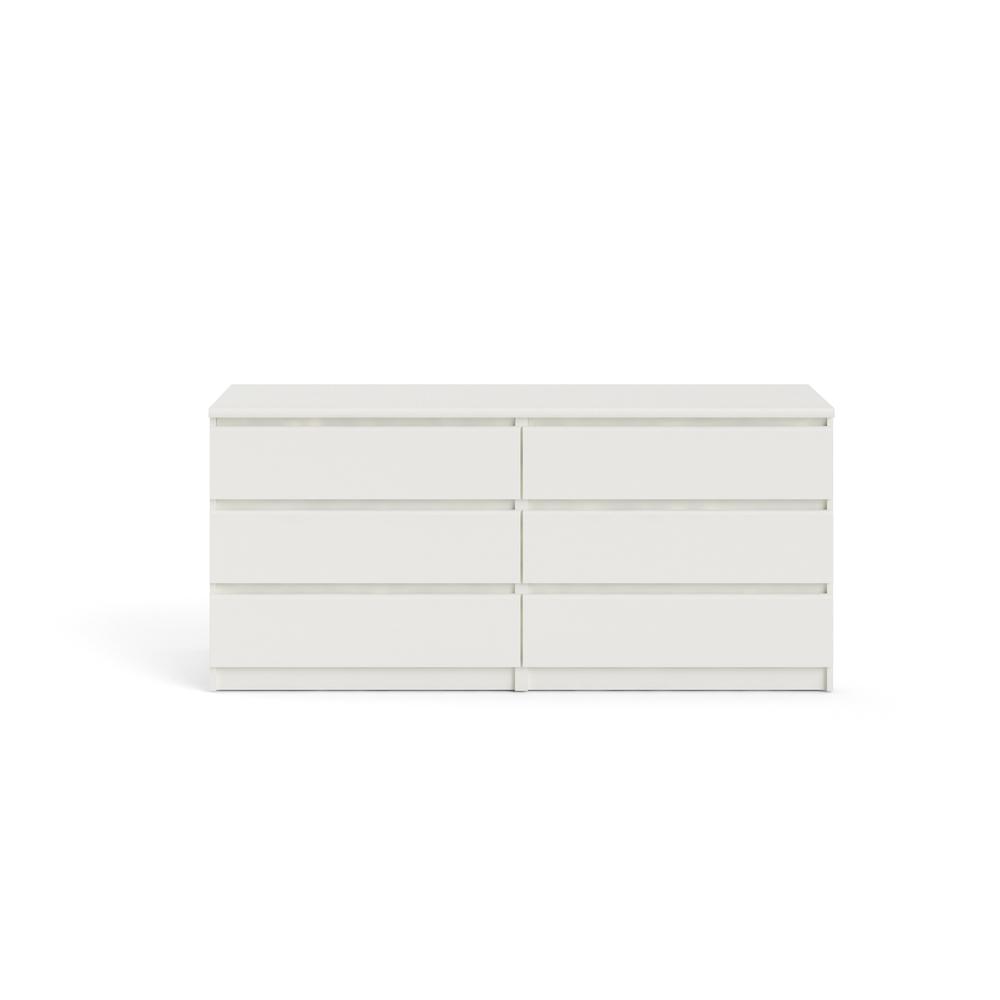 Scottsdale 6 Drawer Double Dresser, White Wood Grain. Picture 4
