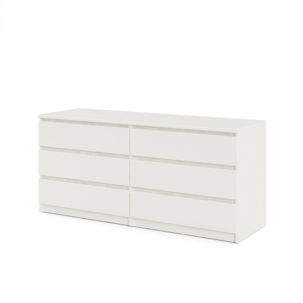 Scottsdale 6 Drawer Double Dresser, White Wood Grain. Picture 2