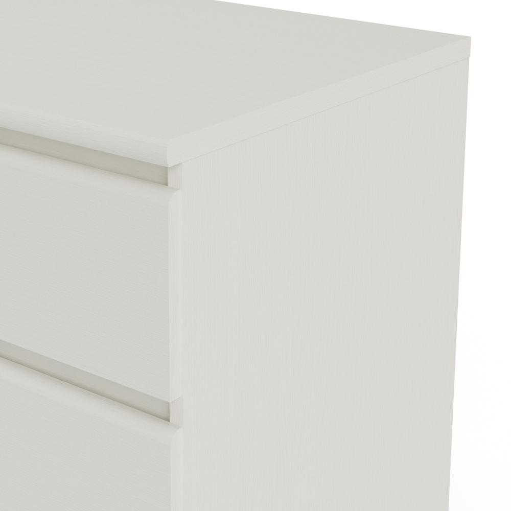 Scottsdale 6 Drawer Double Dresser, White Wood Grain. Picture 7