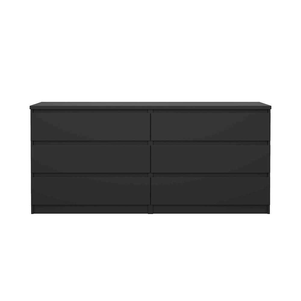 Scottsdale 6 Drawer Double Dresser, Black Matte. Picture 3