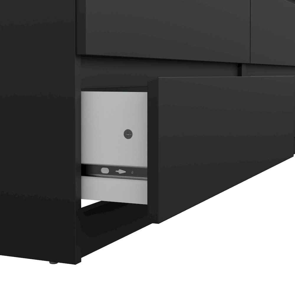 Scottsdale 6 Drawer Double Dresser, Black Matte. Picture 5
