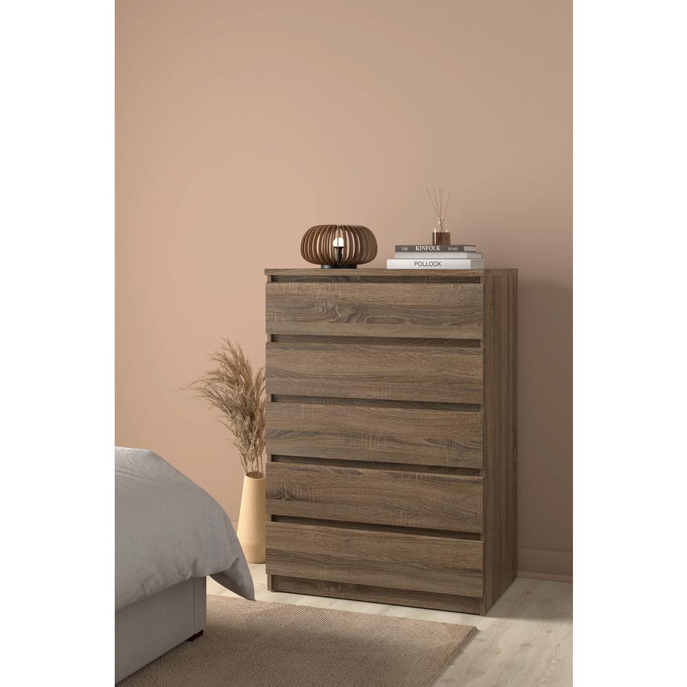 Scottsdale 5 Drawer Chest, Truffle Oak. Picture 10