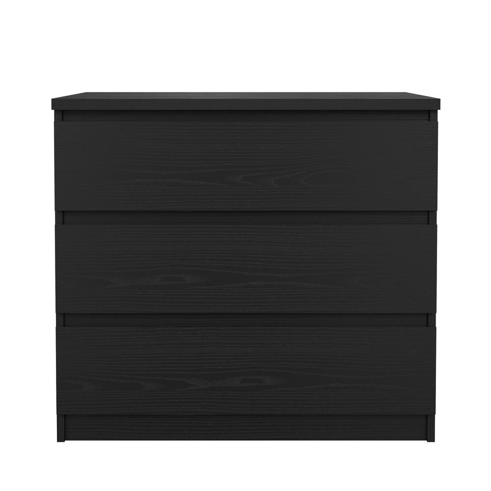Scottsdale 3 Drawer Chest, Black Woodgrain. Picture 3