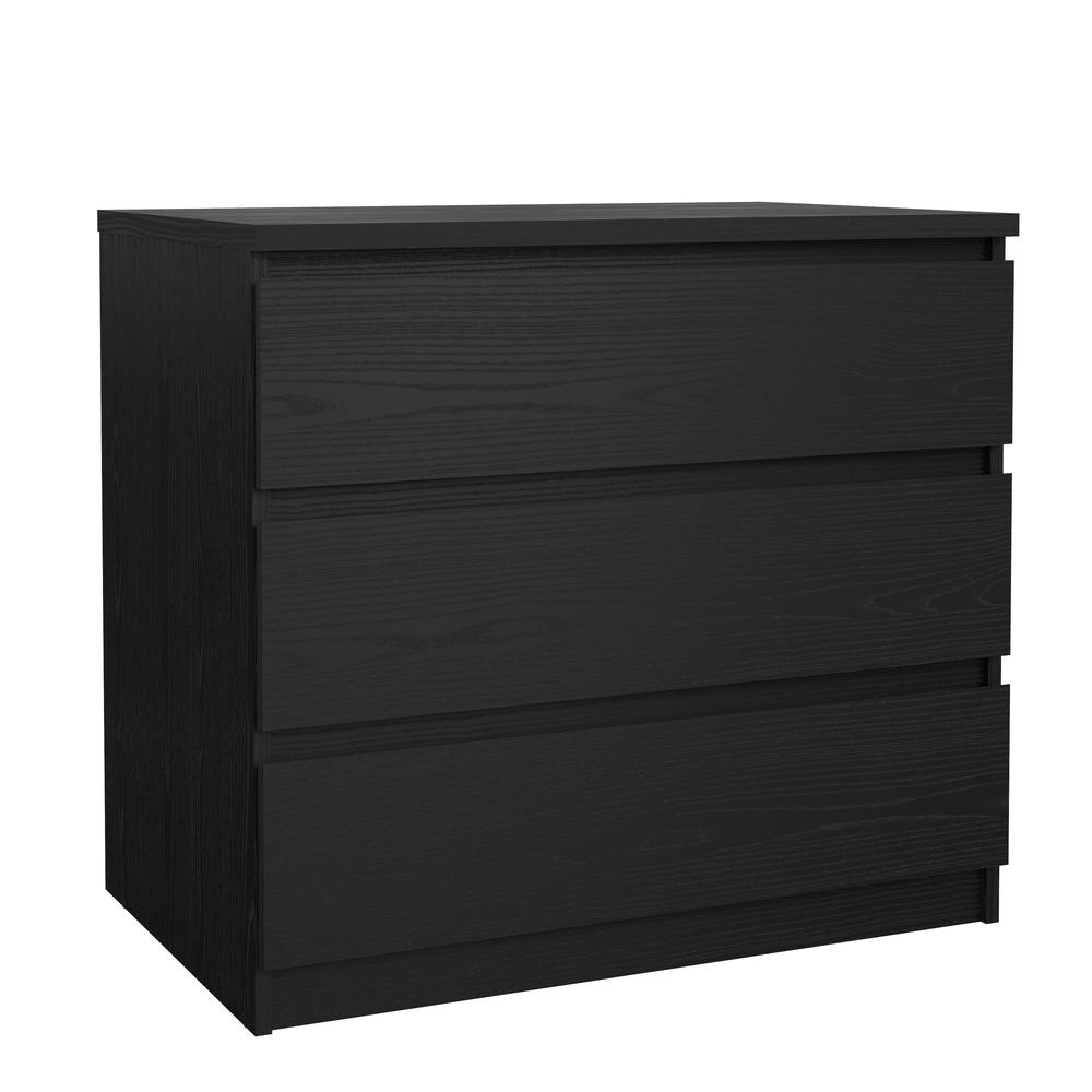Scottsdale 3 Drawer Chest, Black Woodgrain. Picture 2