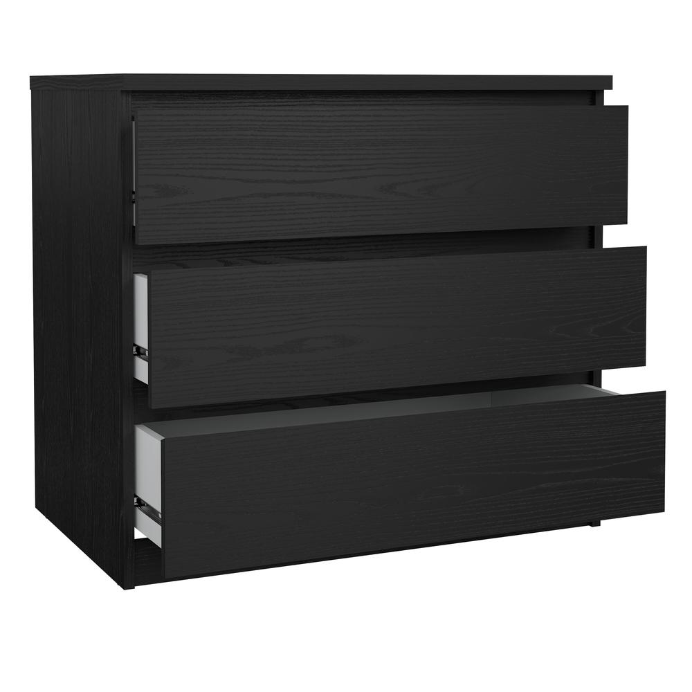 Scottsdale 3 Drawer Chest, Black Woodgrain. Picture 7