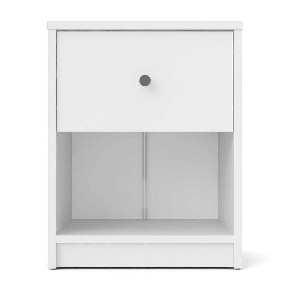 Portland 1 Drawer Nightstand, White. Picture 4