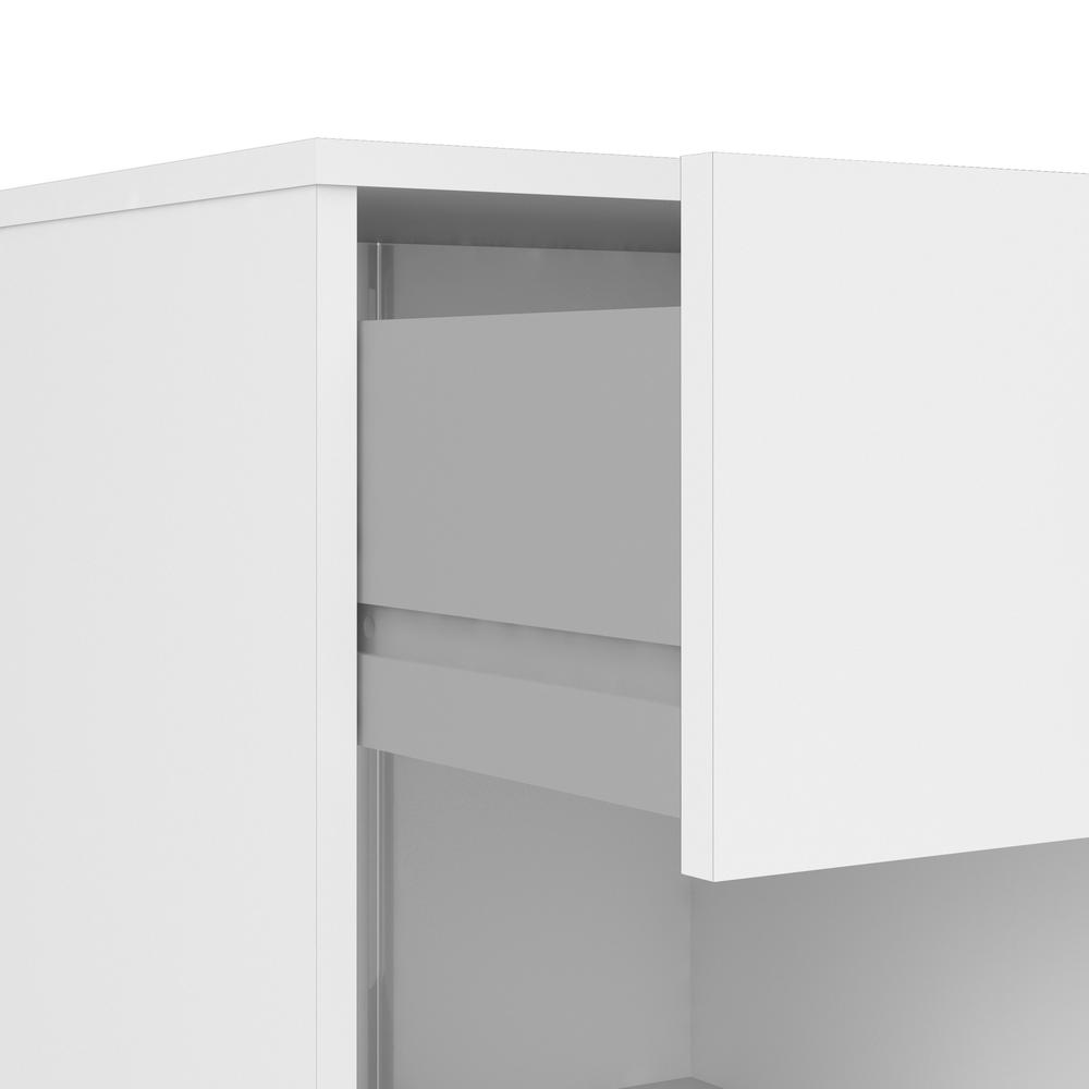 Portland 1 Drawer Nightstand, White. Picture 5