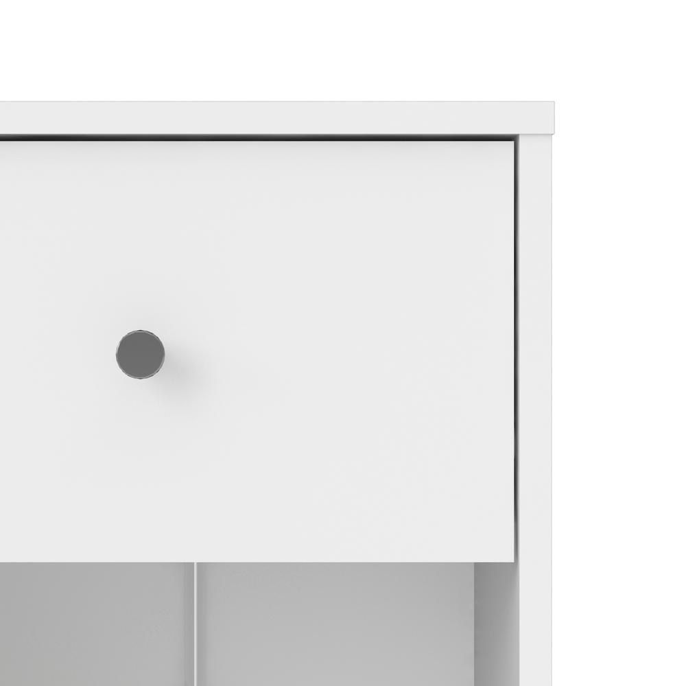Portland 1 Drawer Nightstand, White. Picture 6