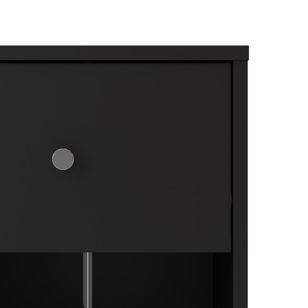 Portland 1 Drawer Nightstand, Black. Picture 6