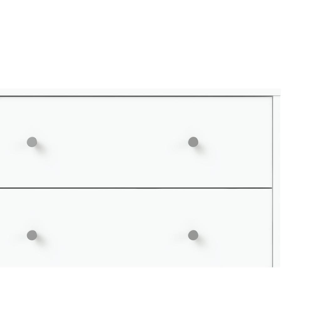 White 3 Drawer Nightstand - Large Bedside Dresser for Stylish Storage. Picture 2