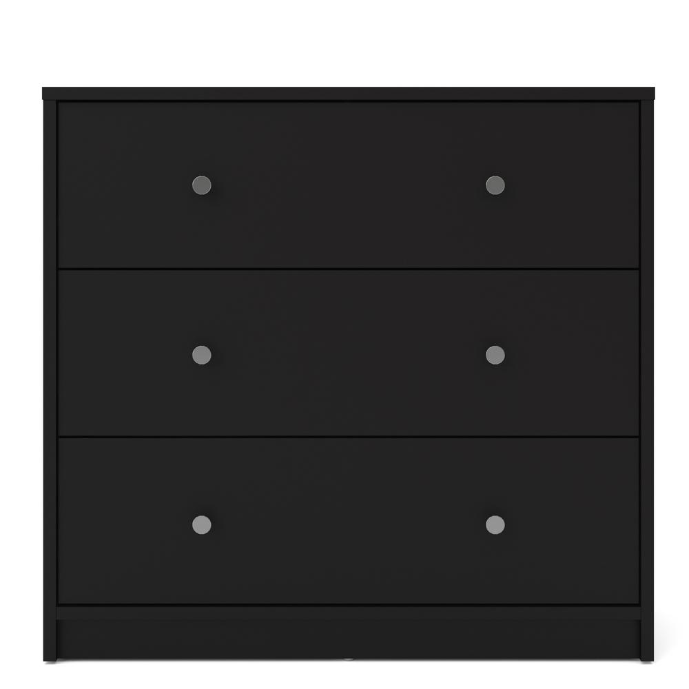 Portland 3 Drawer Chest, Black. Picture 3
