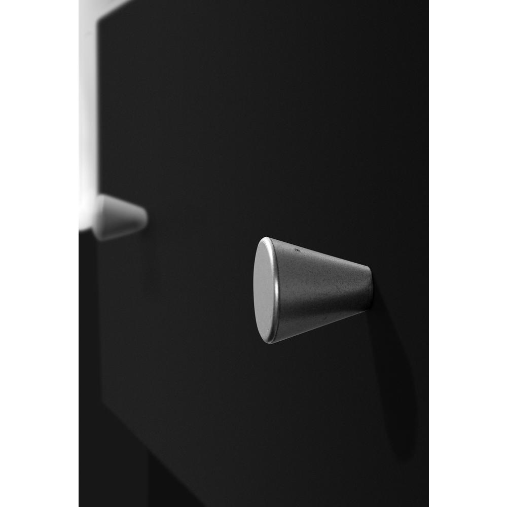 Black 3 Drawer Dresser - Compact Small Chest of Drawers for Bedrooms. Picture 3